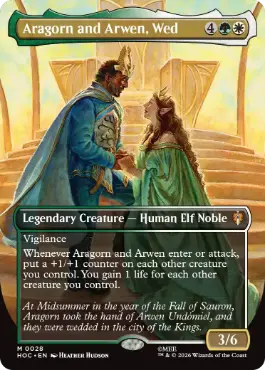 ■ボーダーレス■《契り結びし、アラゴルンとアルウェン/Aragorn and Arwen, Wed》[HOC] 金R