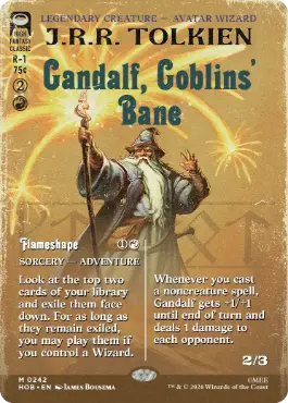 ■ボーダーレス■《ゴブリンの災い、ガンダルフ/Gandalf, Goblins' Bane》[HOB-BF] 赤R