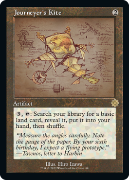 【ダブルレインボウ・Foil】■設計図■《旅行者の凧/Journeyer's Kite》[BRO-Retro] 茶R