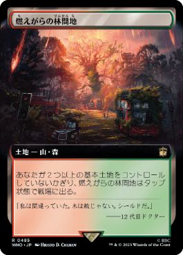 ■拡張アート■《燃えがらの林間地/Cinder Glade》[WHO-BF] 土地R