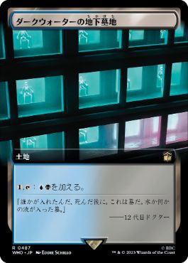 ■拡張アート■《ダークウォーターの地下墓地/Darkwater Catacombs》[WHO-BF] 土地R