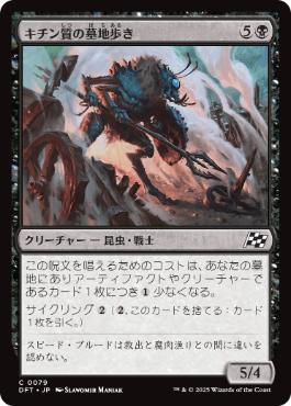 《キチン質の墓地歩き/Chitin Gravestalker》[DFT] 黒C