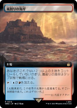 ■拡張アート■《嵐削りの海岸/Stormcarved Coast》[WHO-BF] 土地R