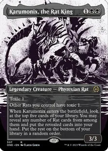 ■ボーダーレス■《ネズミの王、カルモニクス/Karumonix, the Rat King》(307)[ONE-BF]黒R