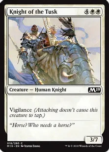 《牙の騎士/Knight of the Tusk》[M19] 白C