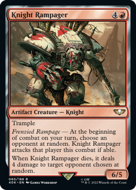 【サージ・Foil】(080)《ナイト・ランペイジャー/Knight Rampager》[40K-SF] 赤R