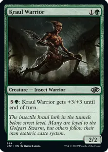 《クロールの戦士/Kraul Warrior》[J22] 緑C