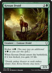 《クローサのドルイド/Krosan Druid》[DOM] 緑C
