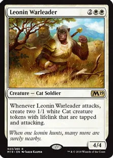 《レオニンの戦導者/Leonin Warleader》[M19] 白R