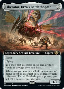 ■拡張アート■《ウルザの空戦艇、リベレーター号/Liberator, Urza's Battlethopter》[BRO-BF] 茶R