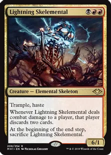 《稲妻の骨精霊/Lightning Skelemental》[MH1] 金R