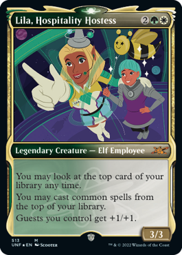 【ギャラクシー・Foil】■ショーケース■《Lila, Hospitality Hostess》[UNF-BF] 金R