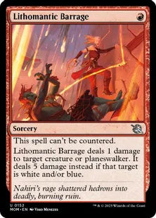 (152)《石術の連射/Lithomantic Barrage》[MOM] 赤U
