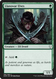《ラノワールのエルフ/Llanowar Elves》[DOM] 緑C