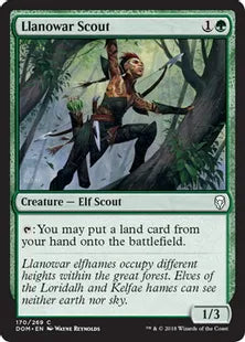 《ラノワールの斥候/Llanowar Scout》[DOM] 緑C