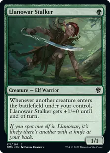 《ラノワールの追跡者/Llanowar Stalker》[DMU] 緑C