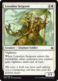 《ロクソドンの軍曹/Loxodon Sergeant》[WAR] 白C