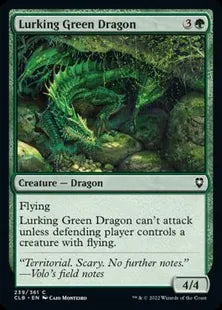 《隠れ潜むグリーン・ドラゴン/Lurking Green Dragon》[CLB] 緑C