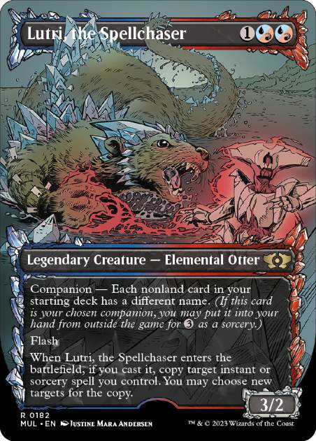 【ダブルレインボウ・Foil】(182)《呪文追い、ルーツリー/Lutri, the Spellchaser》[MUL] 混R