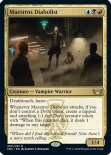 《貴顕廊一家の悪魔信者/Maestros Diabolist》[SNC] 金R