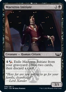 《貴顕廊一家の新入り/Maestros Initiate》[SNC] 黒C