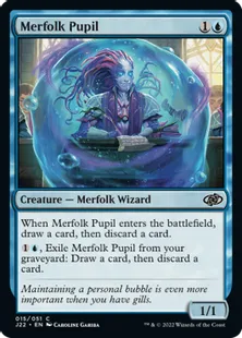 《マーフォークの学徒/Merfolk Pupil》[J22] 青C