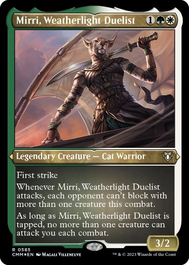 《ウェザーライトの決闘者、ミリー/Mirri, Weatherlight Duelist》[CMM-BF] 金R