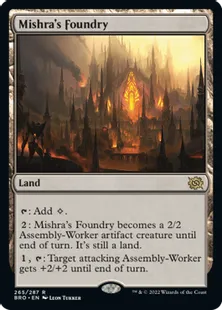 《ミシュラの鋳造所/Mishra's Foundry》[BRO] 土地R