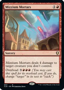 《ミジウムの迫撃砲/Mizzium Mortars》[CLB] 赤R