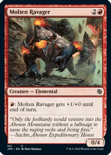《溶鉄の荒廃者/Molten Ravager》[JMP] 赤C