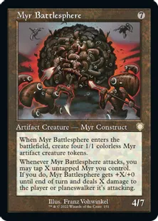 ■旧枠■《マイアの戦闘球/Myr Battlesphere》[BRC] 茶R