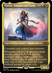 【エッチング・Foil】(138)《悟った喪失者、ナーセット/Narset, Enlightened Exile》[MAT-BF] 金R