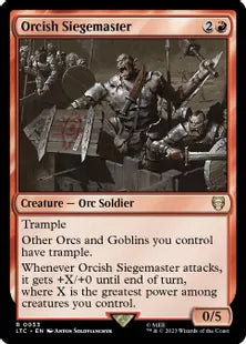 《オークの攻城戦指揮官/Orcish Siegemaster》[LTC] 赤R