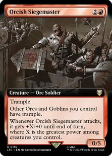 ■拡張アート■《オークの攻城戦指揮官/Orcish Siegemaster》[LTC] 赤R