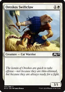 《オレスコスの速爪/Oreskos Swiftclaw》[M19] 白C