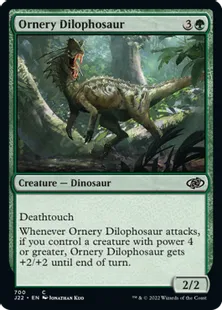 《気難しいディロフォサウルス/Ornery Dilophosaur》[J22] 緑C