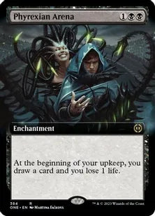 ■拡張アート■《ファイレクシアの闘技場/Phyrexian Arena》(384)[ONE-BF]黒R