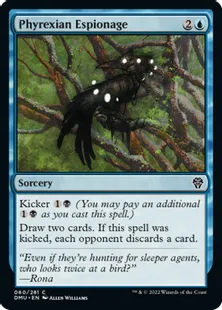 《ファイレクシア流諜報術/Phyrexian Espionage》[DMU] 青C