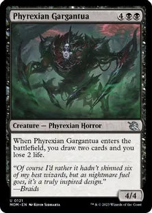 (121)《ファイレクシアのガルガンチュア/Phyrexian Gargantua》[MOM] 黒U