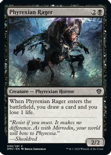 《ファイレクシアの憤怒鬼/Phyrexian Rager》[DMU] 黒C