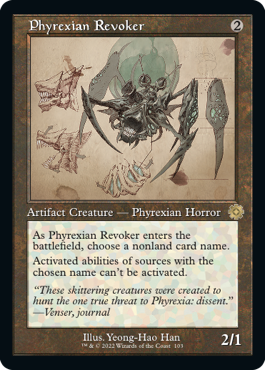 【ダブルレインボウ・Foil】■設計図■《ファイレクシアの破棄者/Phyrexian Revoker》[BRO-Retro] 茶R
