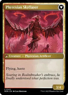 (143)《悩まされる職工/Harried Artisan》/《ファイレクシアの空剥ぎ/Phyrexian Skyflayer》[MOM] 赤U
