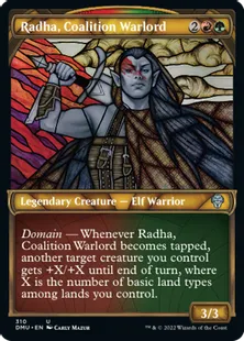 ■ショーケース■《連合の大将軍、ラーダ/Radha, Coalition Warlord》[DMU-BF] 金U