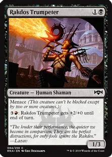 《ラクドスのラッパ吹き/Rakdos Trumpeter》[RNA] 黒C