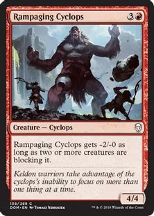 《暴れ回るサイクロプス/Rampaging Cyclops》[DOM] 赤C