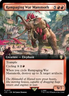 ■拡張アート■《猛り狂うウォー・マンモス/Rampaging War Mammoth》[LTC] 赤R