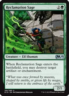 《再利用の賢者/Reclamation Sage》[M19] 緑U