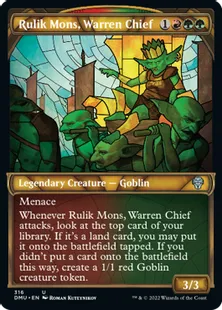 ■ショーケース■《巣穴の長、ルリク・モンス/Rulik Mons, Warren Chief》[DMU-BF] 金U