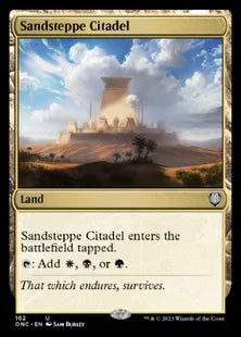 《砂草原の城塞/Sandsteppe Citadel》(162)[ONC]土地U