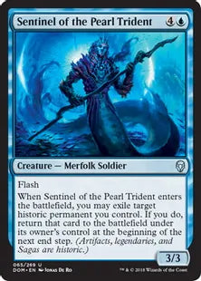 《真珠三叉矛の歩哨/Sentinel of the Pearl Trident》[DOM] 青U